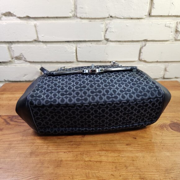 Euc Coach Madison Signature Black Signature C's Handbag Satchel Purse - Picture 9 of 13